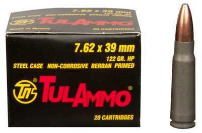 7.62X39mm 100 Rounds Ammunition Tula 124 Grain Full Metal Jacket